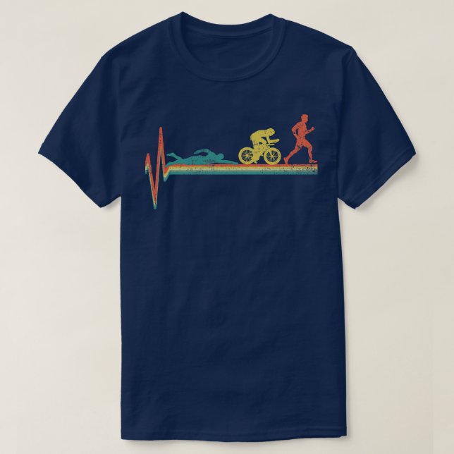 Triathlon Triathlete Vintage T Shirt (Design framsida)
