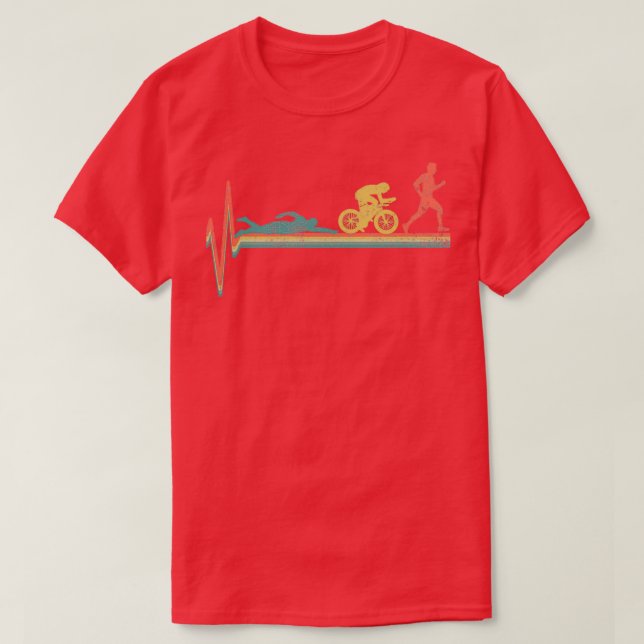 Triathlon Triathlete Vintage T Shirt (Design framsida)