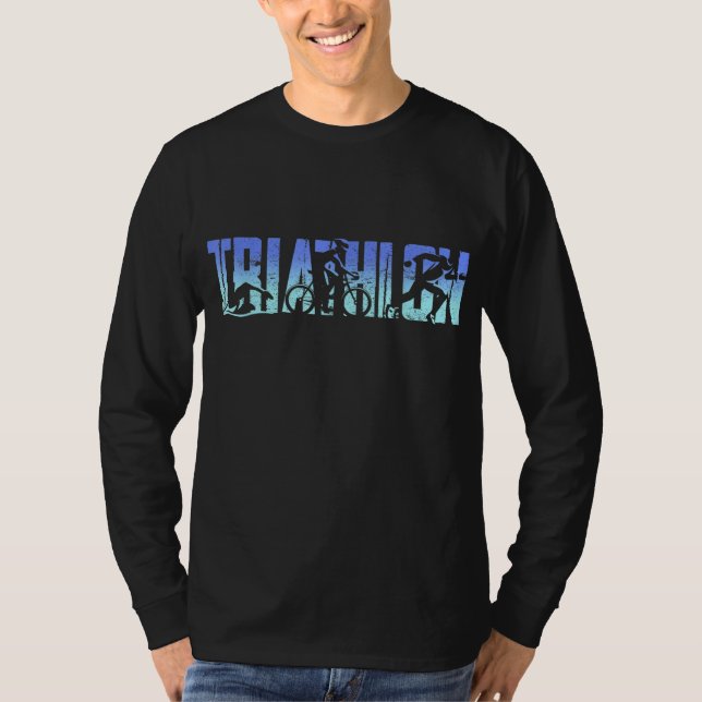 Triathlon Triathletes Simma Bike Springa T Shirt (Framsida)