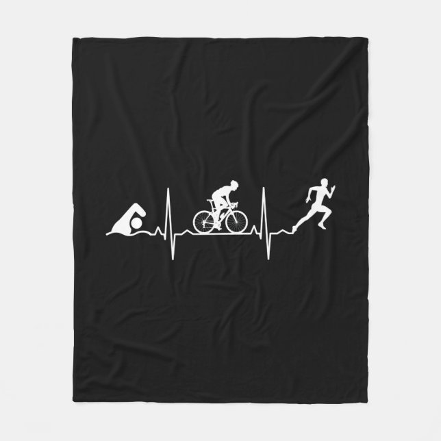 Triathlon - Triathlon Heartslag Fleecefilt (Framsidan)