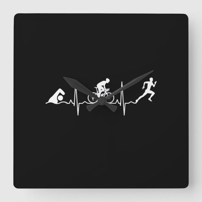 Triathlon - Triathlon Heartslag Fyrkantig Klocka (Framsida)