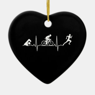 Triathlon - Triathlon Heartslag Julgransprydnad Keramik