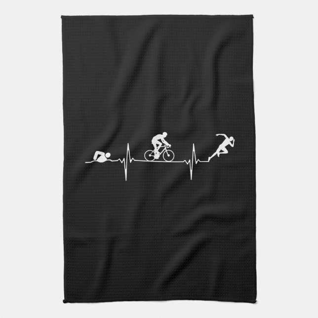 Triathlon - Triathlon Heartslag Kökshandduk (Vertikal)