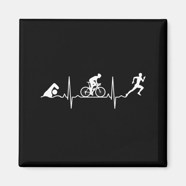 Triathlon - Triathlon Heartslag Magnet (Framsidan)