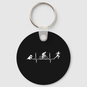 Triathlon - Triathlon Heartslag Nyckelring