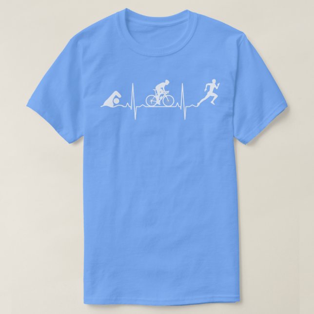 Triathlon Triathlon Heartslag T Shirt (Design framsida)