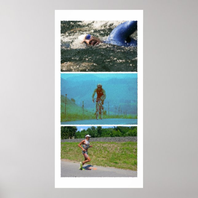 Triathlon Triptych - Målning Poster (Framsidan)