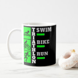Triathlon Triumph: Simma, Bike, Springa-skådespela Kaffemugg