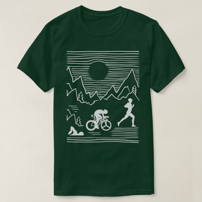 Triathlon underbar natur 3 t shirt (Design framsida)