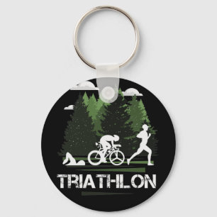 Triathlon, underbar natur nyckelring