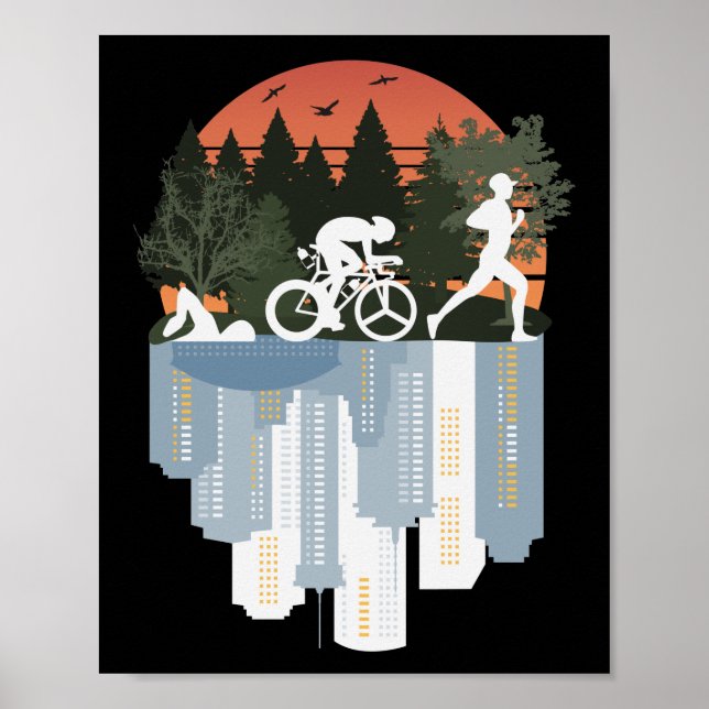 Triathlon, underbar natur poster (Framsidan)