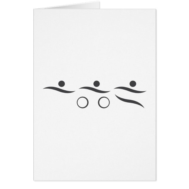 Triathlon-unik gåva hälsningskort (Framsidan)