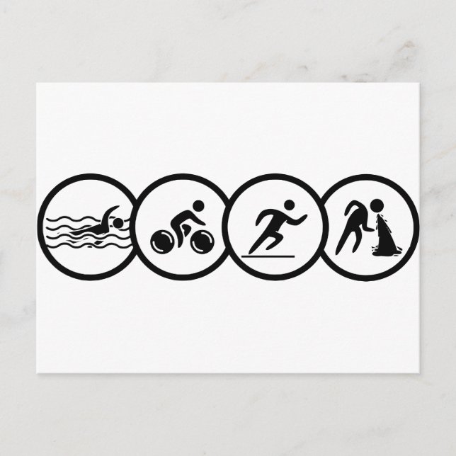 triathlon vykort (Framsida)