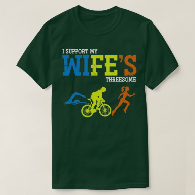 Triathlon Wife Triathlete T Shirt (Design framsida)