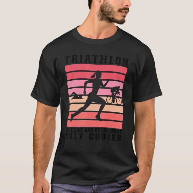 Triathlon Women Triathletes Simma Bike Springa Tri T Shirt (Framsida)