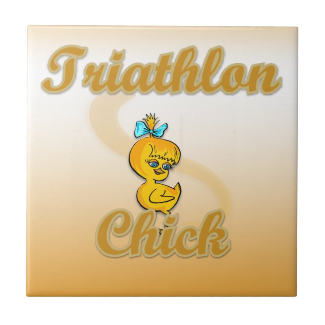 Triathlonchick Kakelplatta (Framsidan)