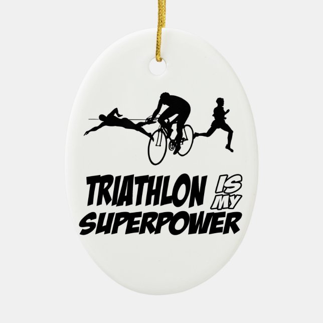 Triathlondesigner Julgransprydnad Keramik (Framsidan)
