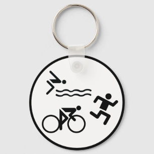triathlonen cirklar symbolen nyckelring
