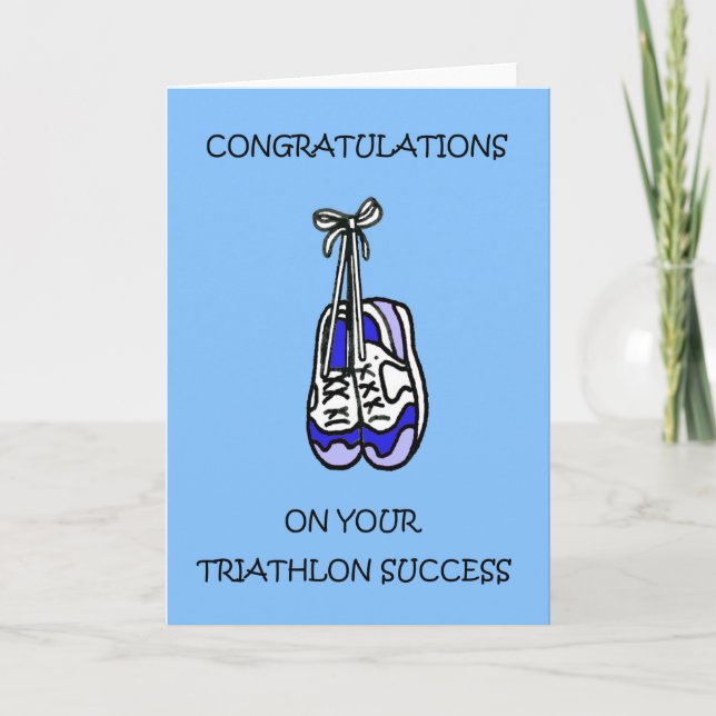 Triathlonframgånglyckönskan Kort (Framsida)
