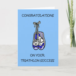 Triathlonframgånglyckönskan Kort