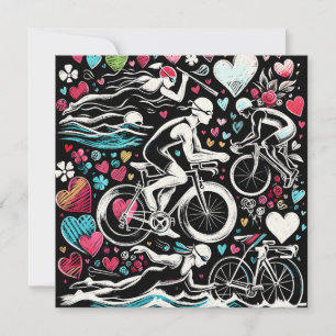 Triathloninspirerad kärlekskudde, Alla hjärtans da Julkort