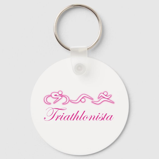 Triathlonista, Tri, kvinnor Nyckelring (Framsida)