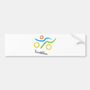 Triathlonlogotyp Bildekal