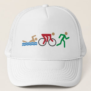 Triathlonlogotypsymboler i färg keps