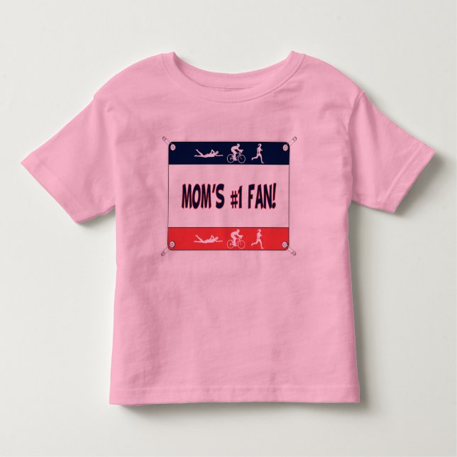 Triathlonmamma fläkt för #1 t shirt (Framsida)