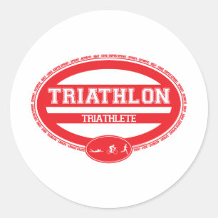 TriathlonOval Runt Klistermärke
