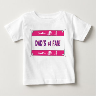 Triathlonpappa fläkt för #1 t-shirt