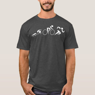 Triathlonsimning och cykling för triatl t shirt