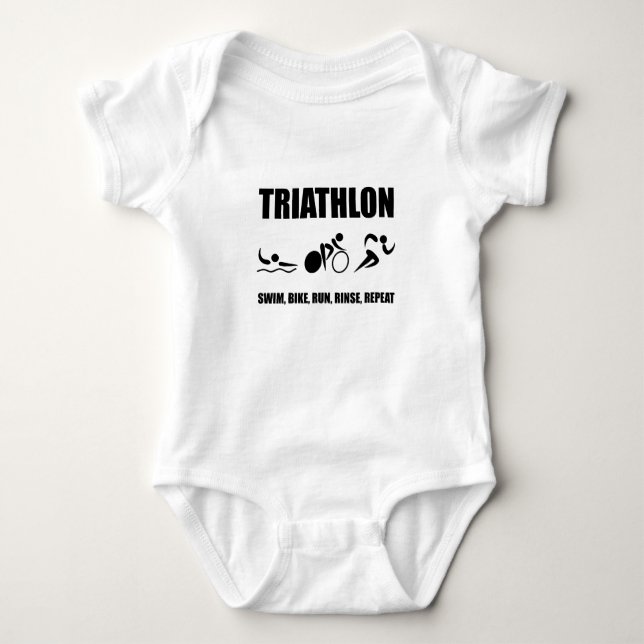 Triathlonsköljning Upprepa T-shirt (Framsida)