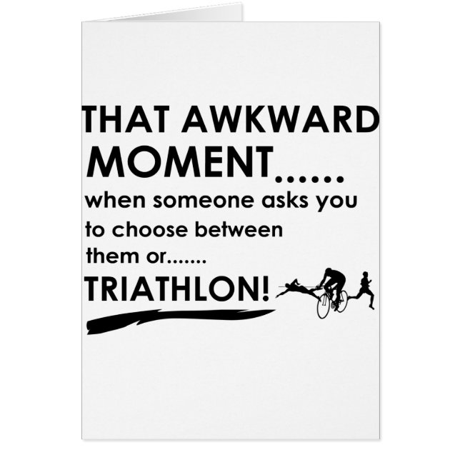 Triathlonsportdesigner Hälsningskort (Framsidan)
