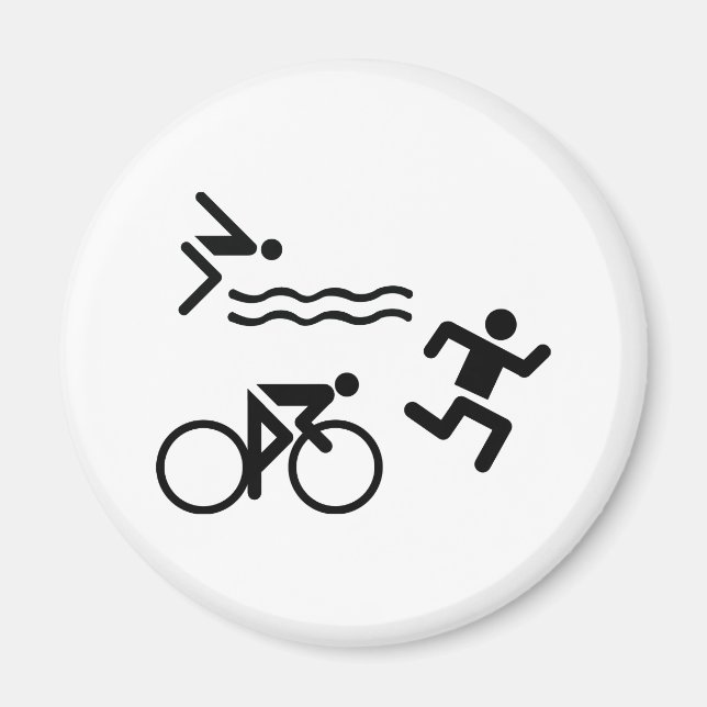 Triatholon - kör simcykel magnet (Framsidan)