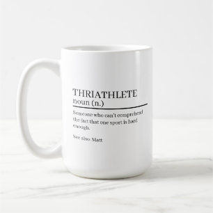 Triatlet definitionspresent, namndefinitionsmugg kaffemugg