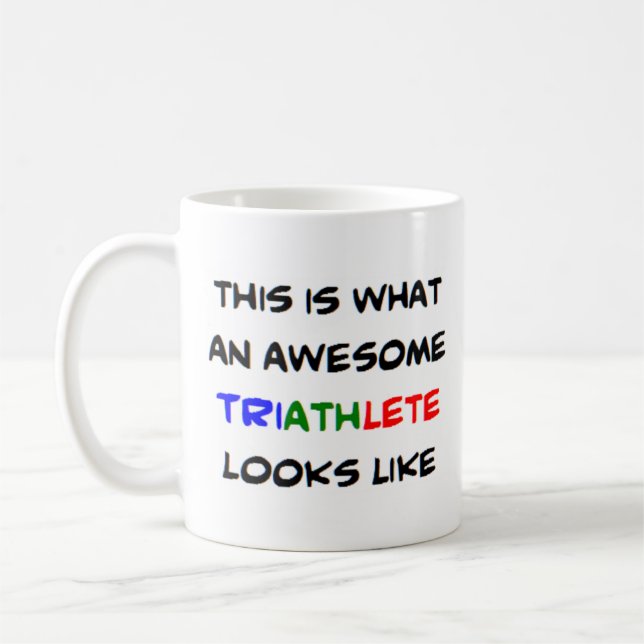 triatlete, fantastisk kaffemugg (Vänster)
