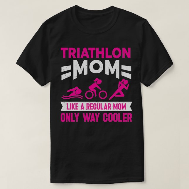 Triatlon Triathlete Triathlon Mamma T Shirt (Design framsida)