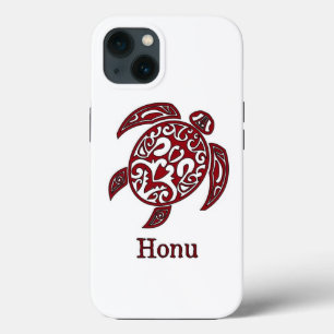 Tribal Abstrakt Hawaiian Sea Turtle in Red