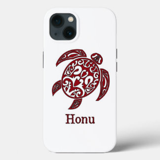 Tribal Abstrakt Hawaiian Sea Turtle in Red