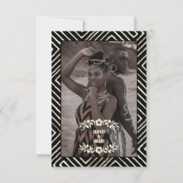 Tribal African Black and White OSA Kort