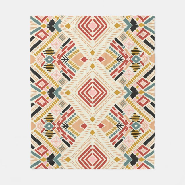 Tribal African Chevron Aztec Mönster Fleecefilt (Framsidan)