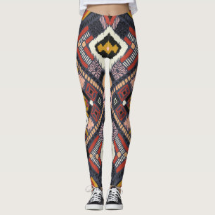 Tribal African Chevron Aztec Mönster Leggings
