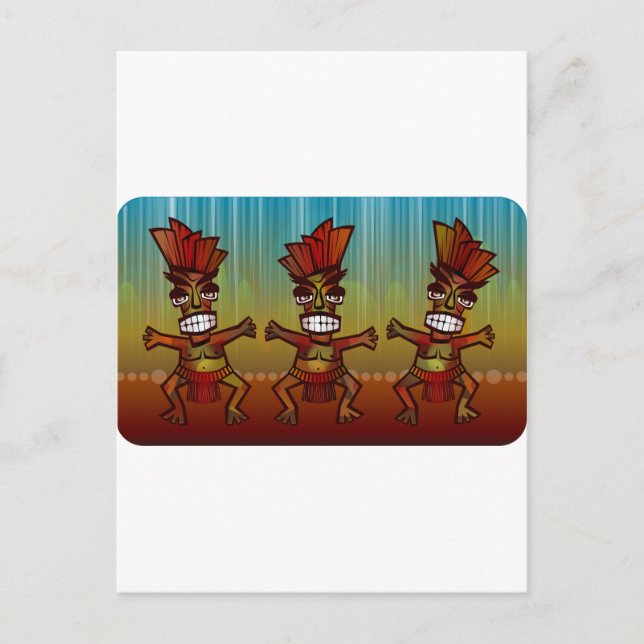 Tribal African Dance Vykort (Framsida)