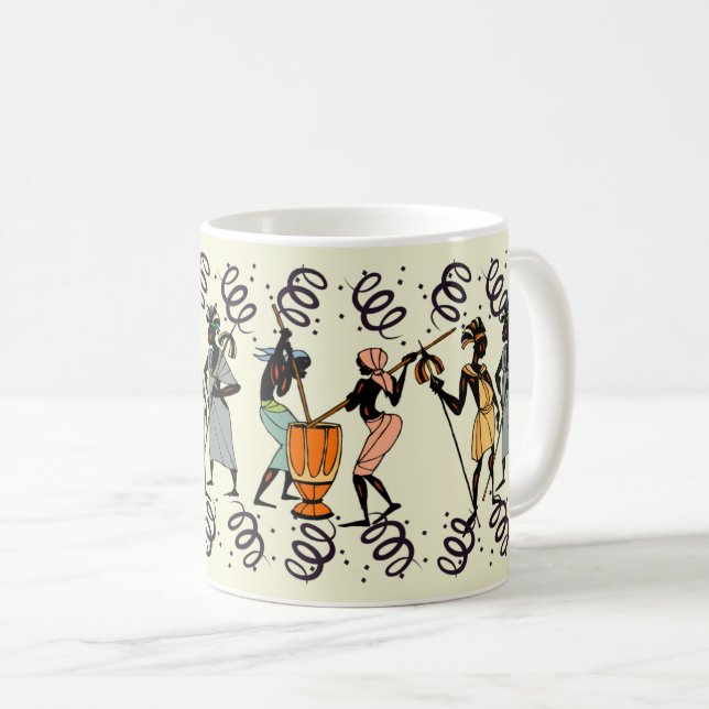 Tribal African Manar: Ethnic Sport Kaffemugg (Framsida höger)