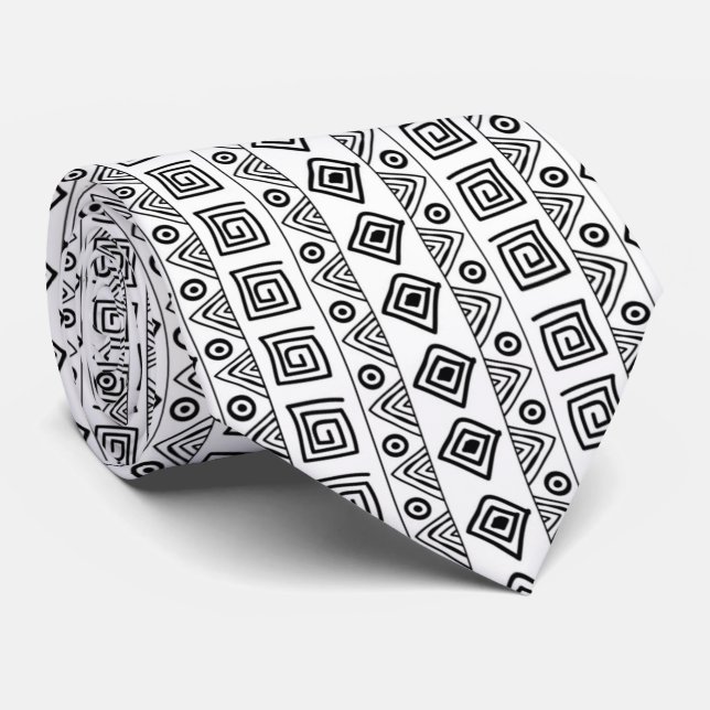 Tribal African Mönster Necktie Slips (Rullad)