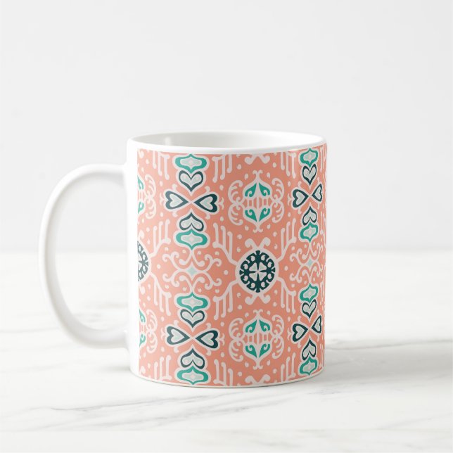 Tribal African, Seamless Aztec Mönster. Kaffemugg (Vänster)