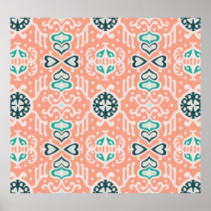 Tribal African, Seamless Aztec Mönster. Poster