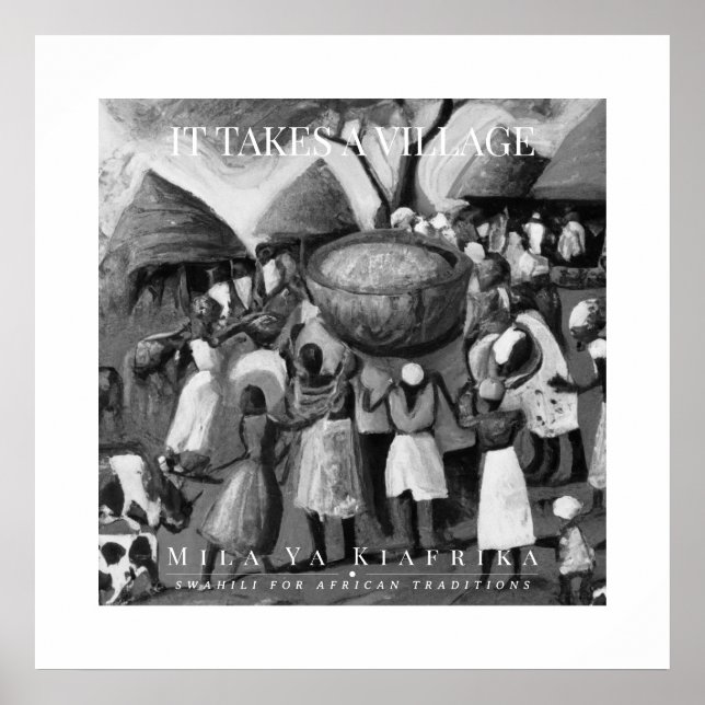 Tribal African Village Poster (Framsidan)
