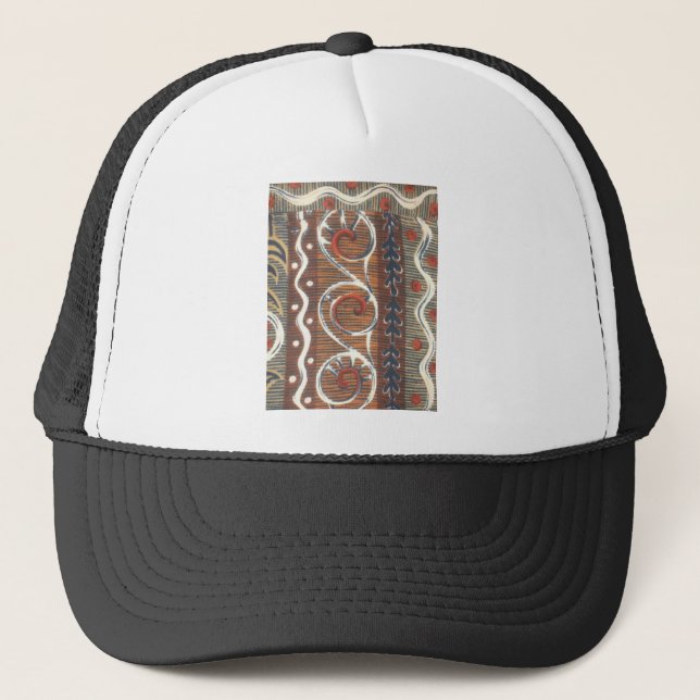 Tribal African Vintage Traditional Hat Färg Truckerkeps (Framsida)